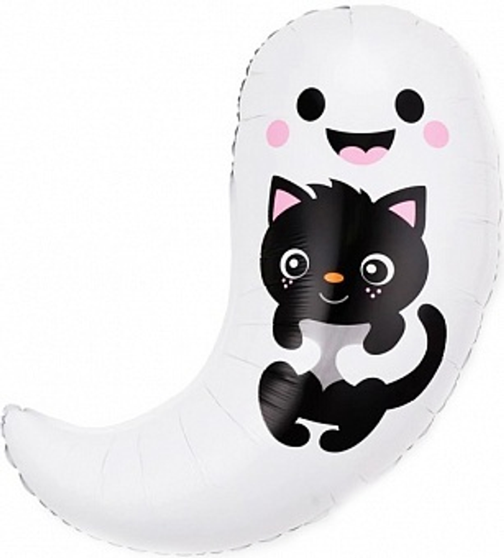 К Фигура Привидение с котенком 30''/76 см.