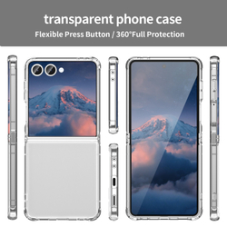 Чехол прозрачный для Samsung Galaxy Z Flip 7, мягкие усиленные боковые рамки