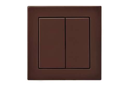 Выключатель Двухклавишный Коричневый LIREGUS EPSILON