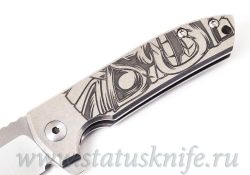 Нож VECP Flipper Engriving One-Off Les Georgeфотография - 3