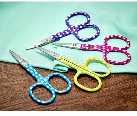 Ножницы для вышивания "Горошки", 9 см, ассорти
