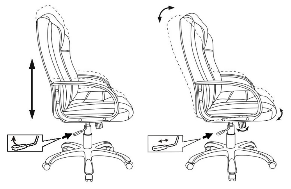Кресло руководителя Бюрократ CH-839 черный Leather Black искусственная кожа крестовина пластик