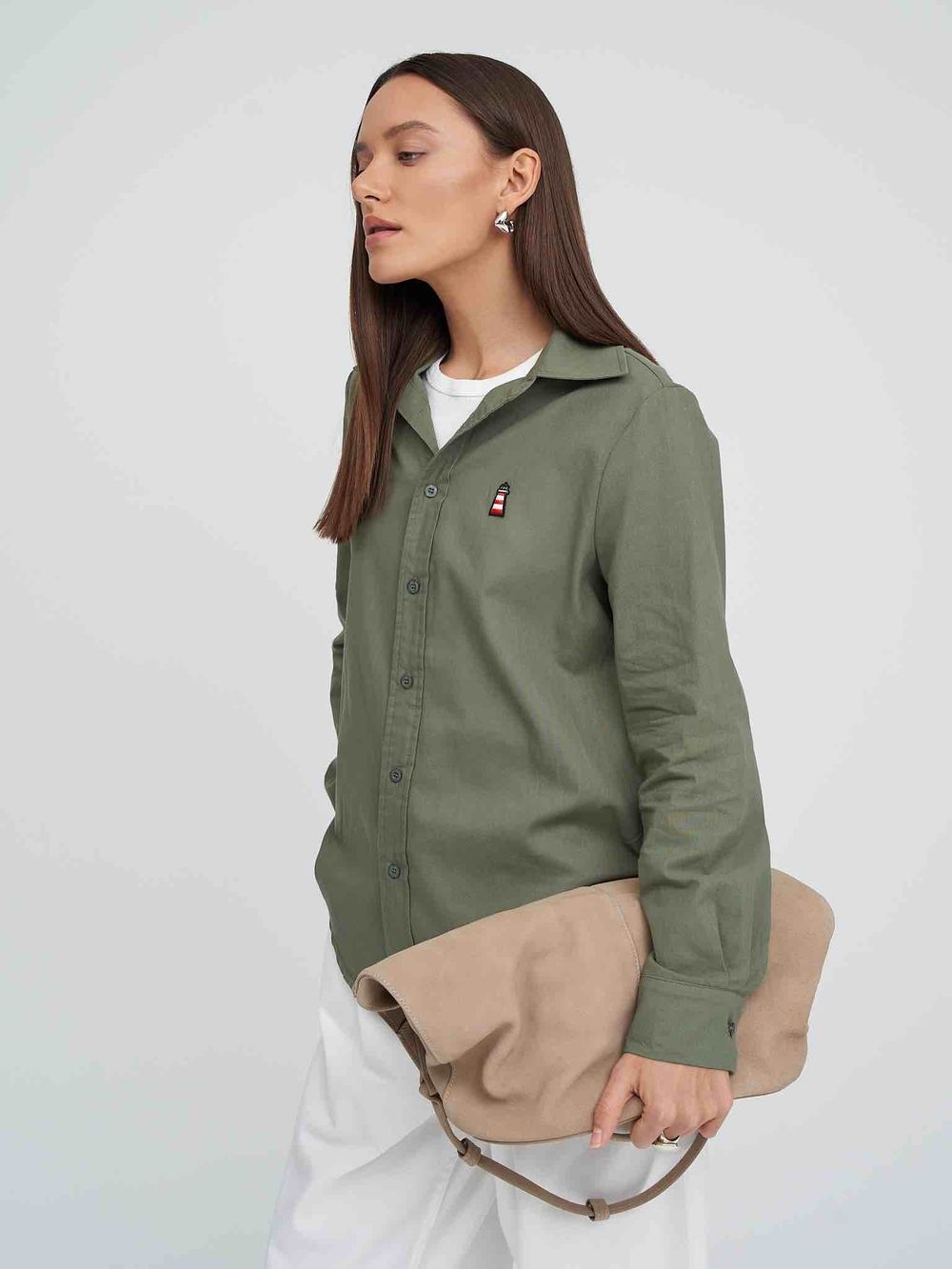 Рубашка Kefirmaykifer Тонкая хаки