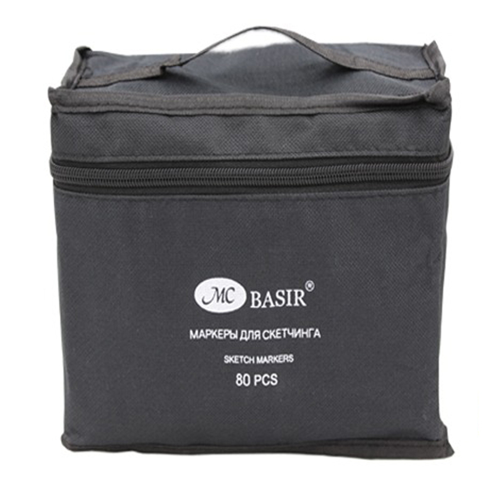 Маркер для скетчинга, двусторонние, Basir, трёхгранные, 13 мм, спиртовые, 80 шт