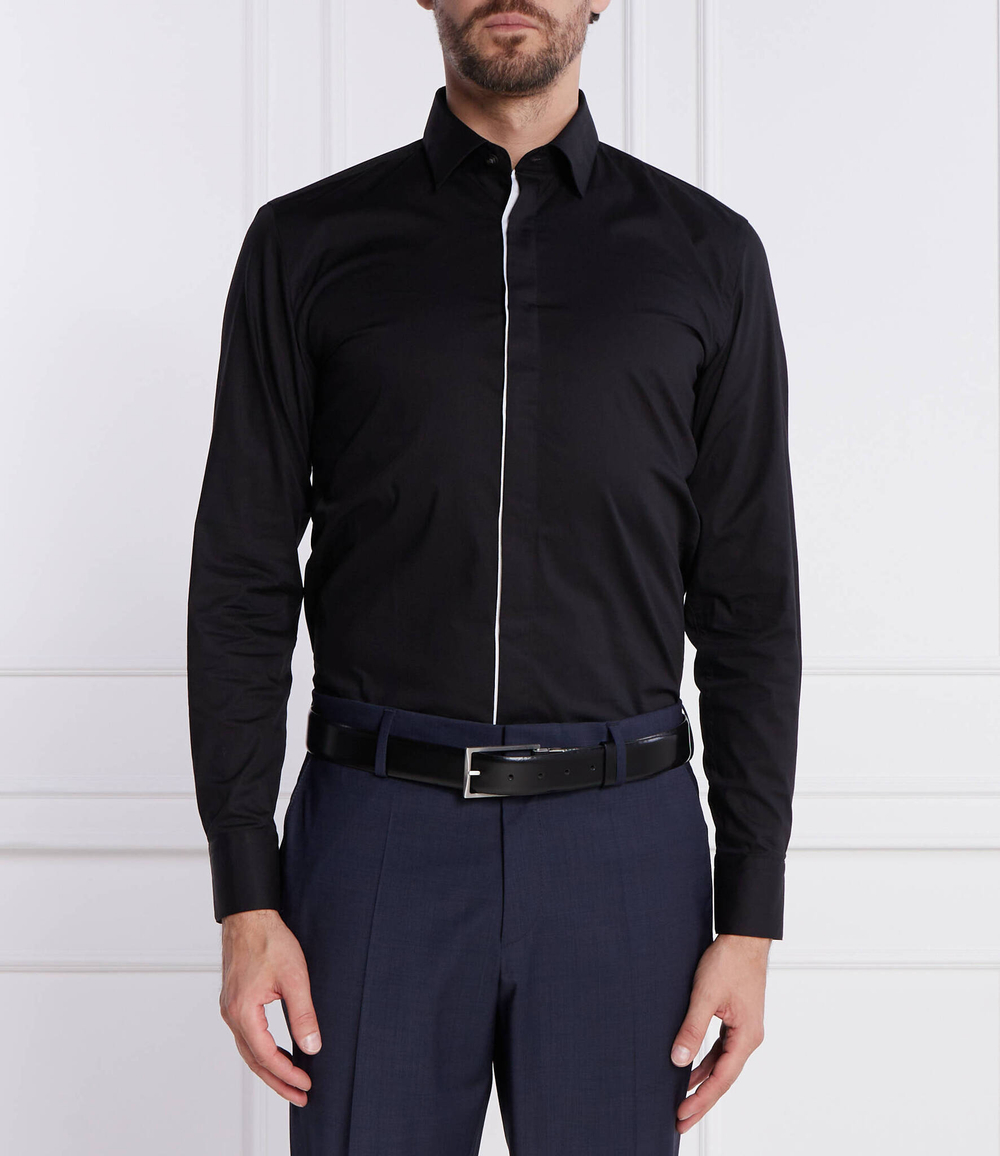 Рубашка H-HANK-party2 BOSS BLACK - черный(50503240)