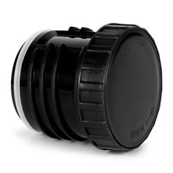 Термос Relaxika 101 (0,5 литра), черный (стикерпак "Красоты России")