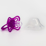 Пустышка силиконовая ортодонтическая «Бабочка» с колпачком, от 0 мес., фиолетовый 2589902