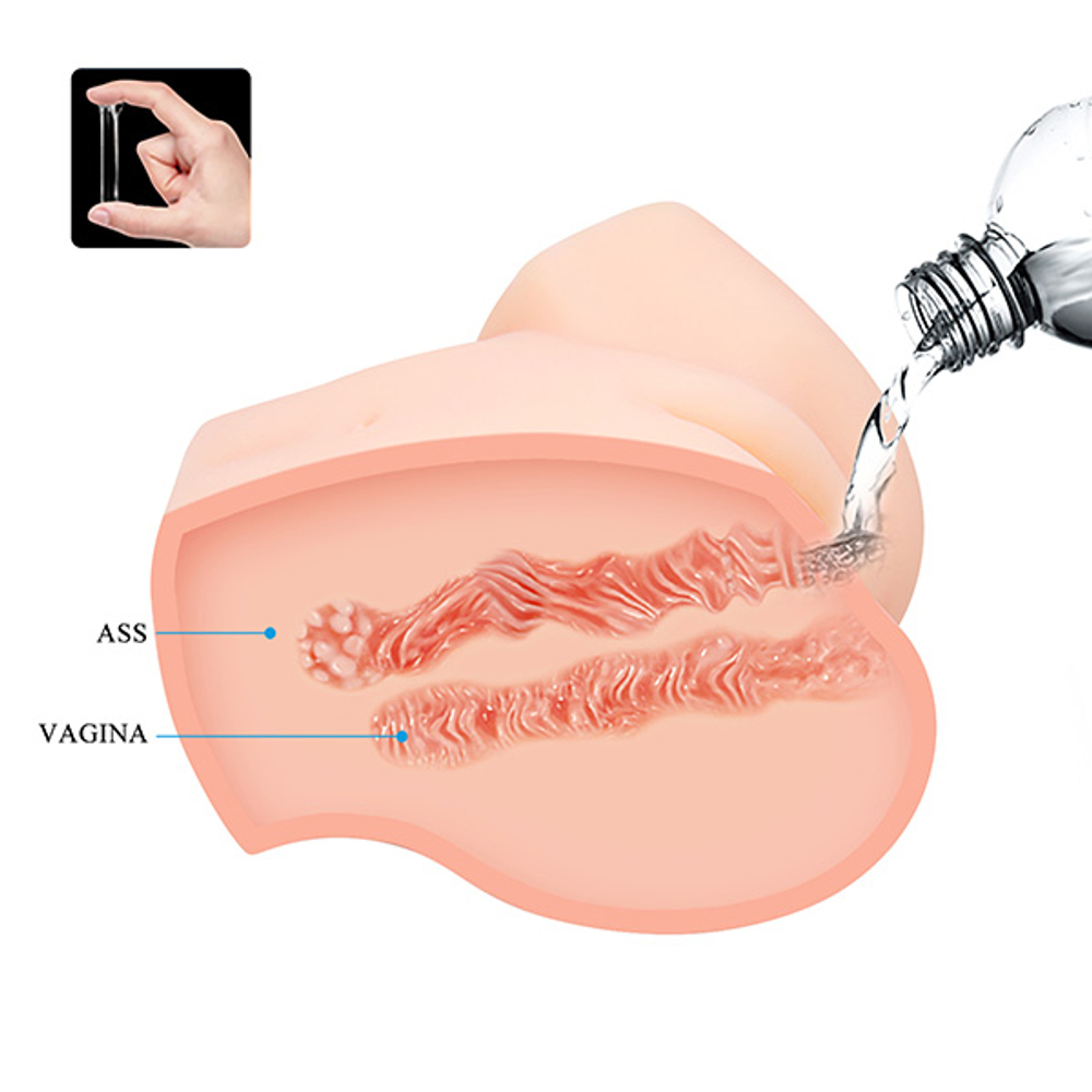 Вибромастурбатор мини-полуторс 20х17,5х11см (вагина и анус) Baile Crazy Bull Veronica Realistic BM-00900T72ZK