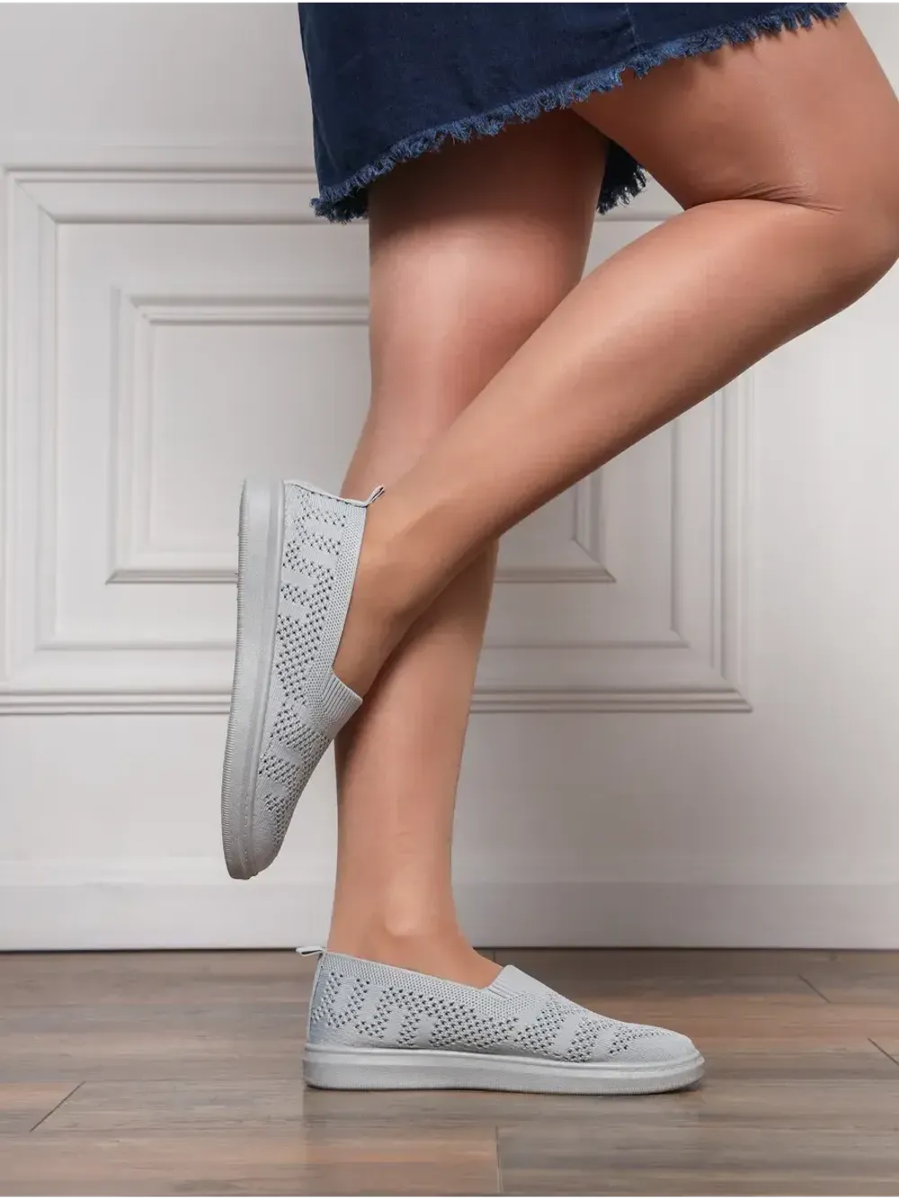 Мокасины летние текстильные