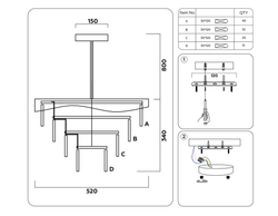 Ambrella Подвесная люстра с хрусталем Traditional TR5085