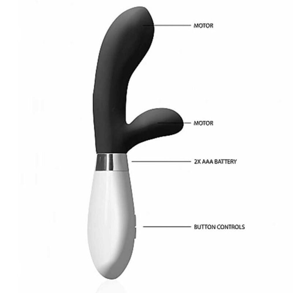 Вибратор для стимуляции точки G и клитора Achilles LUNA 014 (черный) (Цвет: черный)