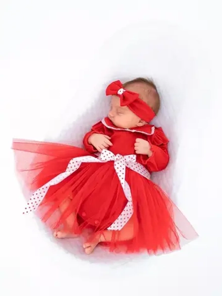 Платье-боди для новорожденной