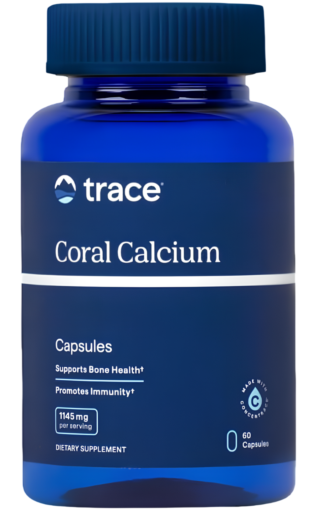 Trace Minerals Coral Calcium 60 Capsules, Коралловый Кальций
