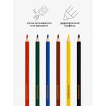 Карандаши цветные трёхгранные 6цв. Гамма Мультики new