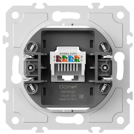 Donel механизм розетки RJ45 одиночная cat.6/ClassE-8, серия DB