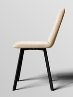 Стул Крафт М,  4шт каркас: черный, ткань: светло-бежевый Connect 05