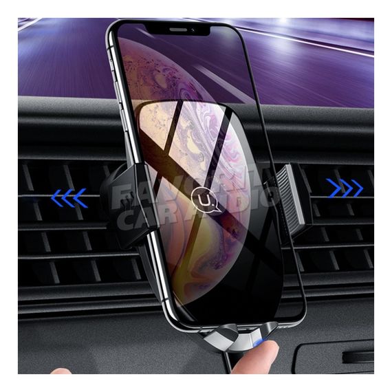 Держатель Usams US-CD72 воздуховод бесп. QI зарядка Уценка