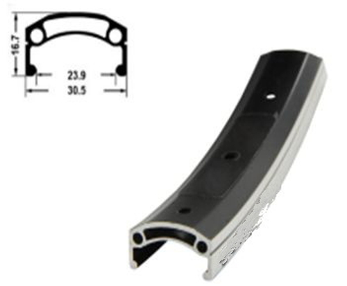 Обод 26" H35242 двойной, пистонир., фрезерованный (559х30,5/23,9х16,7мм 36отв.) черный