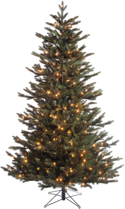 Ель Ирландская с лампочками 185 см., 264 LED лампы, литая хвоя+пвх, Black Box (74397)