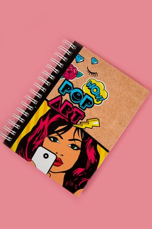 Записная книжка А6 80л. на гребне BG "Pop art"-1