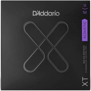 Струны для акустической гитары 11-52 D'ADDARIO XTABR1152
