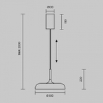 Подвесной светильник Maytoni Gerhard MOD189PL-L30B3K
