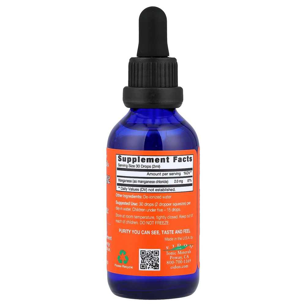 Eidon Ionic Minerals, жидкий концентрат марганца, 60 мл (2 унции)