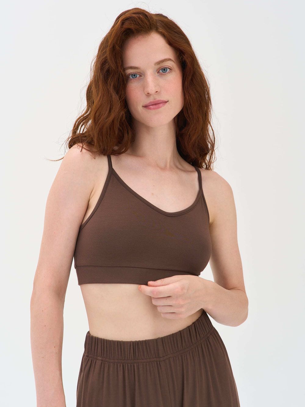 Топ на регулируемых лямках "Шоколад" женский