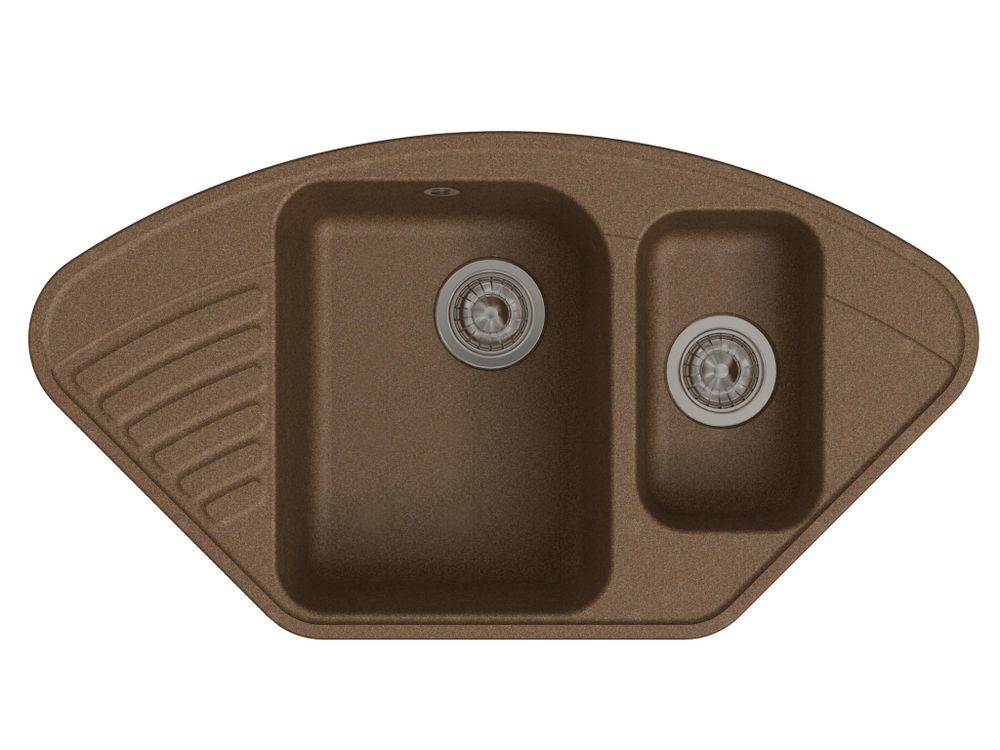 GranFest QUARZ (ECO-14) Мойка  угл.1,5 чаш. 930*500 (терракот) арт.GF-Z--