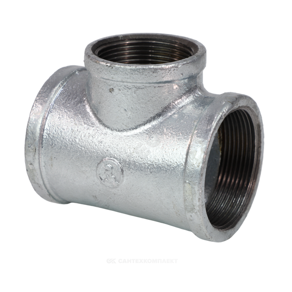 Тройник переходной чугун оц Ду 40х32 (1 1/2"х1 1/4") ВР/ВР Fittex PLUS