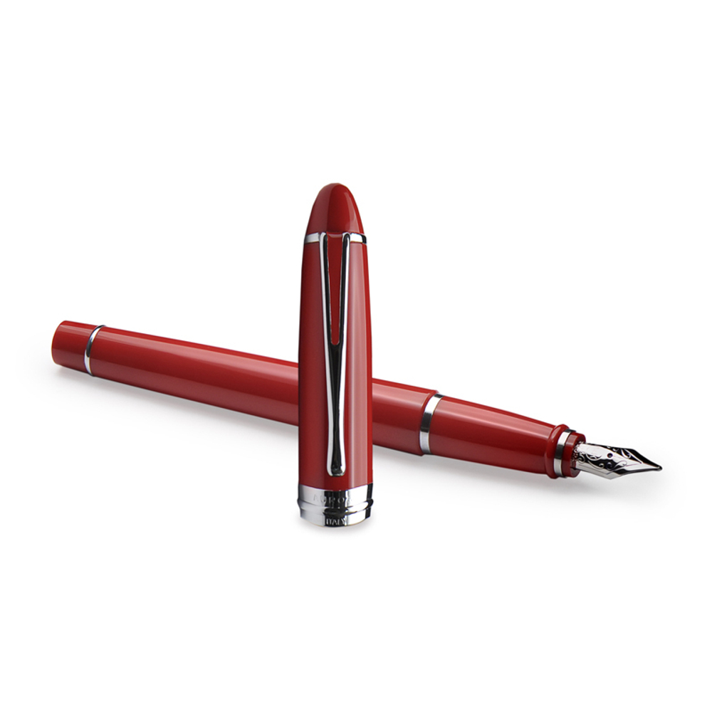 Перьевая ручка Aurora Ipsilon Deluxe red CT, перо - F, в подарочной коробке