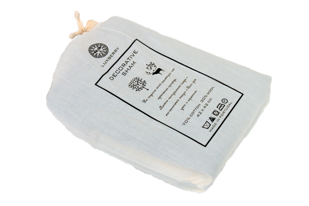 Элитная наволочка декоративная Deer серая от Luxberry упаковка