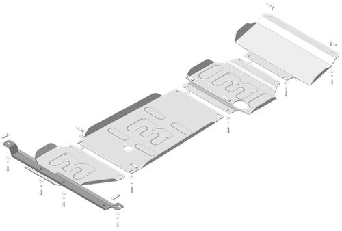 Защита алюминиевая 5 ммToyota Tundra hybrid;V=3,5; 4WD; с 2022 г. MOTODOR.32528