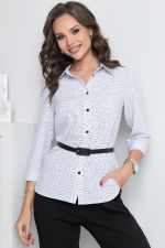 Рубашка Жаклин офис (горошки) Diolche (Акция)