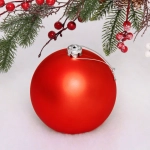 Новогодний шар 15 см «Матовый», красный