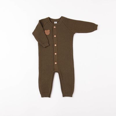 Knitted jumpsuit 3-18 months - Chocolate Biscuit