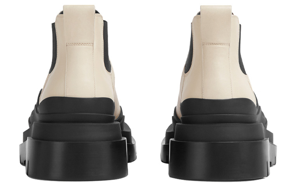 Bottega Veneta Wmns Tire Cropped Boot "Sea Salt Black" Women"s