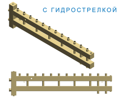 Коллектор котельной разводки с гидрострелкой