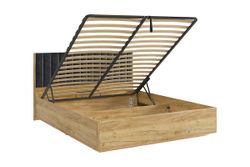 Кровать Адам с подъемным механиз (дуб крафт золотой/грей алькантара)