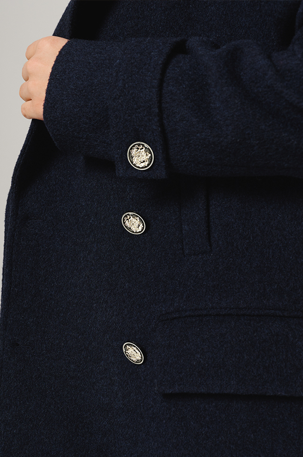 0108 Пальто женское (темно-синий)