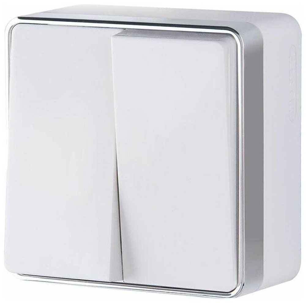 Выключатель двухклавишный Gallant белый WL15-03-01 Gallant Белый Werkel 4690389102059