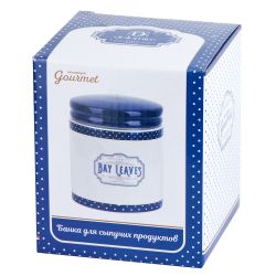 Банка для сыпучих продуктов "Gourmet" 10х10х11,5см v=480мл (подарочная упаковка)