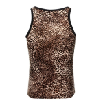 Стильная мужская майка с леопардовым принтом (Размер: M) (Цвет: коричневый)