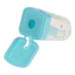 Точилка "Light" с контейнером, 1 отв, с крышкой, 4 пастельных цв. с блестками