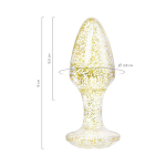 Золотистая акриловая анальная втулка 8см ToyFa Basic 881305-16