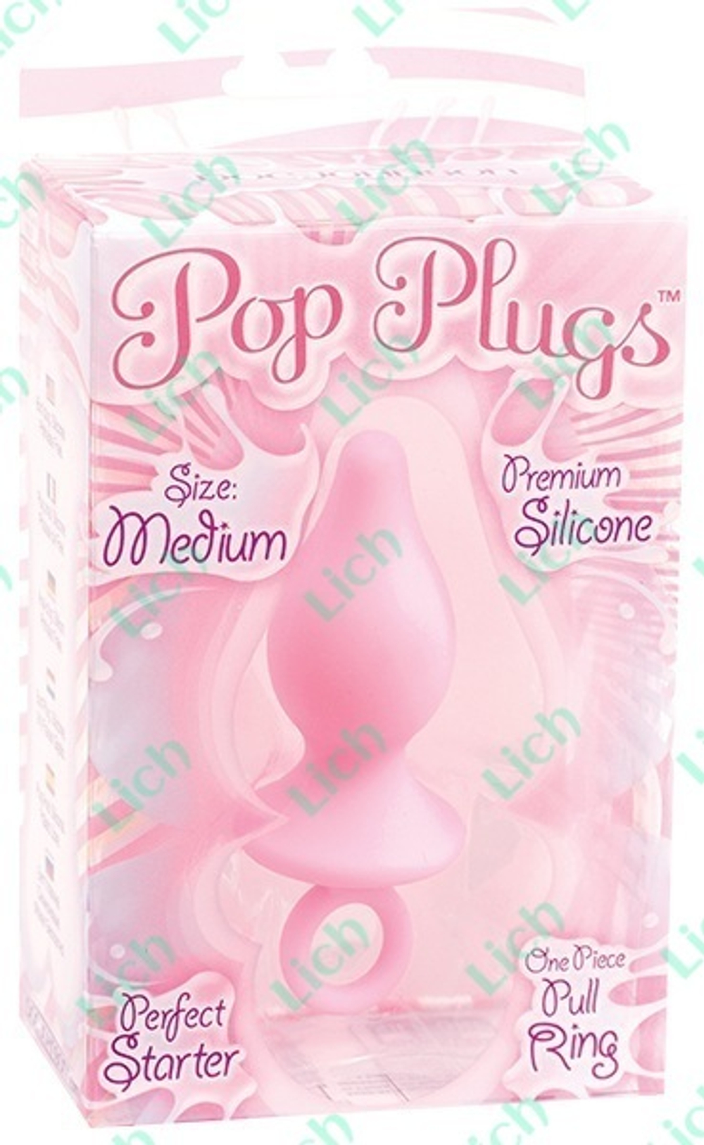 Розовая анальная пробка POP PLUGS medium