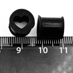 Тоннель силиконовый Сердце. Диаметр 10 мм
