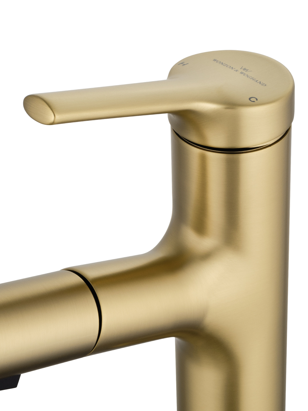Смеситель для раковины с выдвижным изливом WONZON & WOGHAND, Брашированное золото (WW-A40862-BG)
