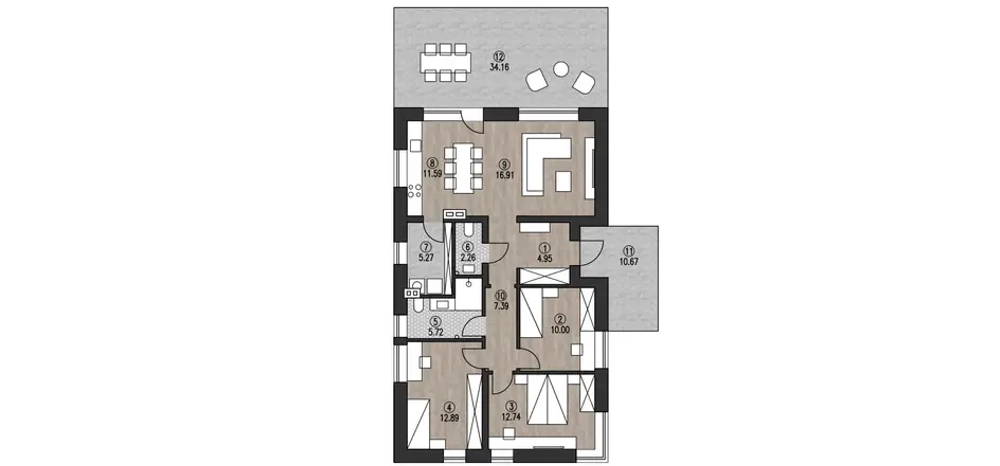 Проект Дома 90,8 кв. м К-127