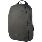 The Laser backpack for 15.6" laptops and 16" MacBooks, made from water-resistant resin-coated fabric obtained from recycled plastic, features a compact design and excellent pocket organization.